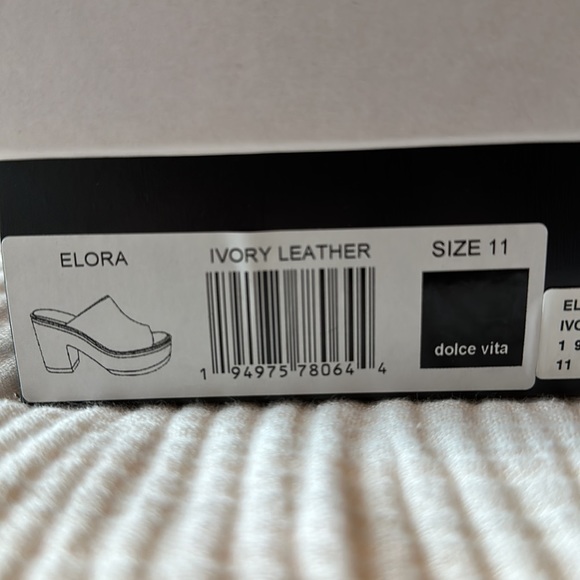 Ivory leather ELORA mule DOLCE VITA - Picture 10 of 10